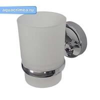 Стакан стеклянный  с креплением к стене